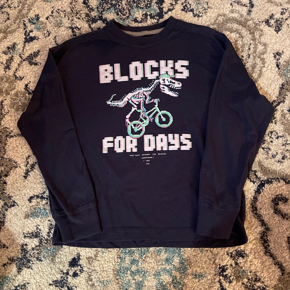 Long Sleeve Dinosaur Shirt - Old Navy - Medium (8)